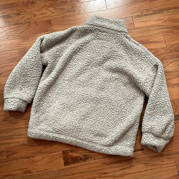 American Eagle Tan/Gray Fleece Quarter Zip Pull Over Sweater Size Medium - Picture 5 of 5